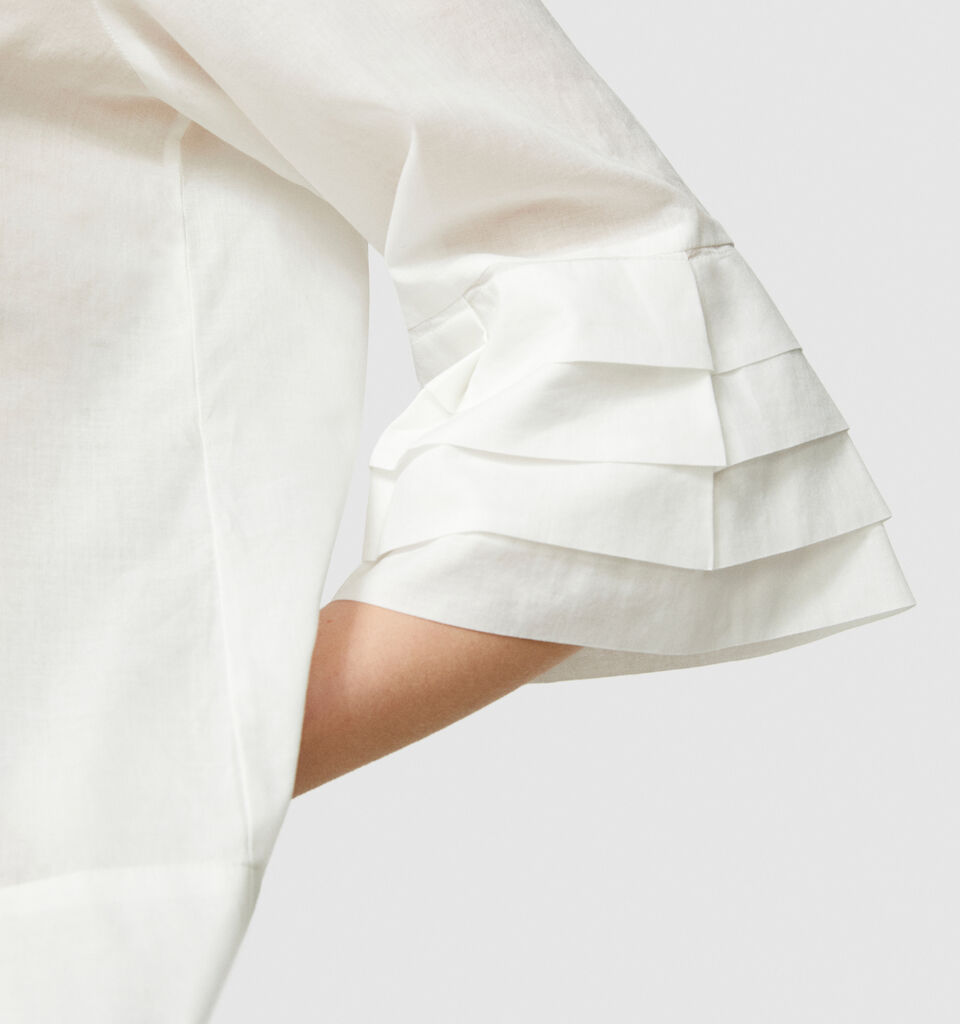 Kaftan blouse - women's blouses - White | Sisley image number 5